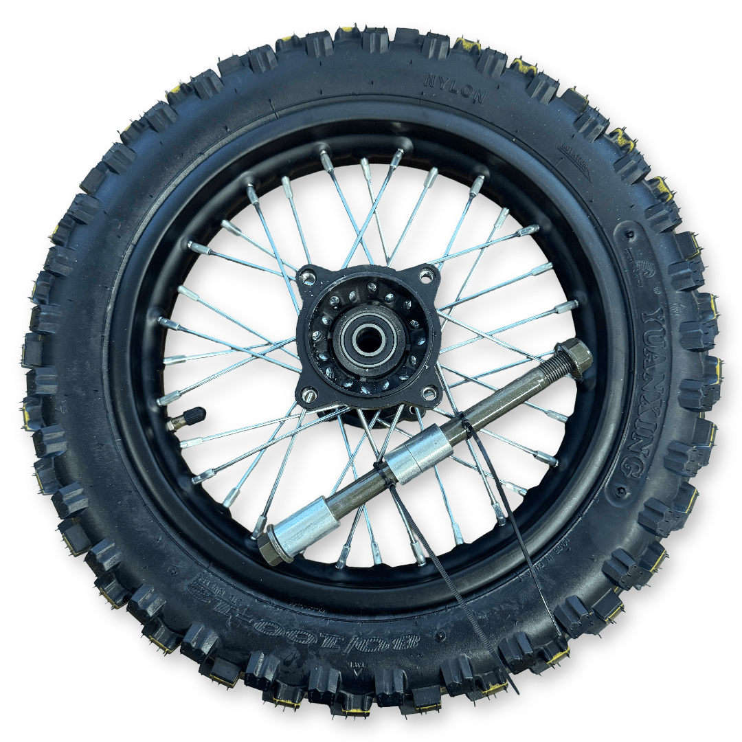 12" pit bike rear wheel with tire